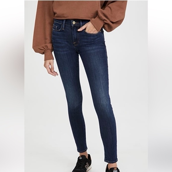 FRAME Le Skinny De Jeanne Jeans In Dublin Wash - Picture 1 of 9
